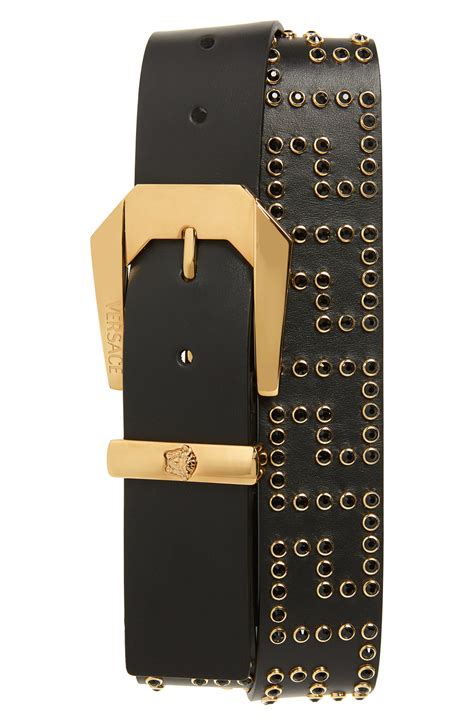 versace greca leather belt